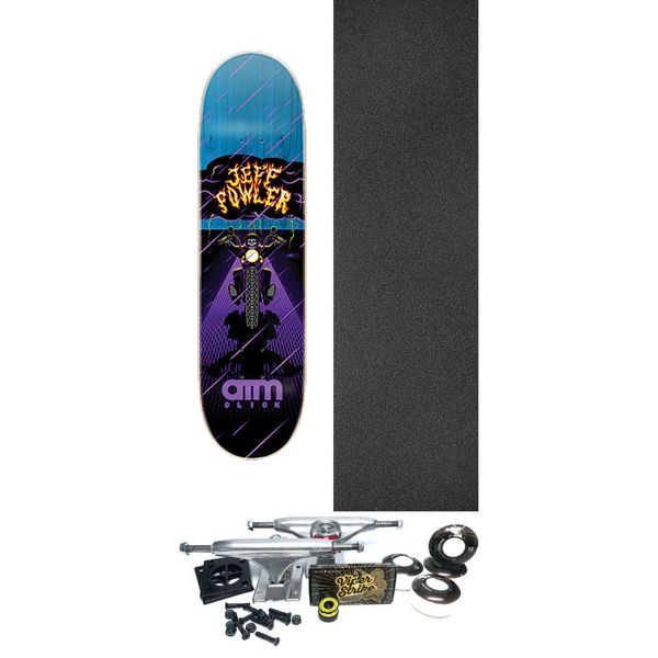 ATM Skateboards Jeff Fowler Moto Skateboard Deck - 8.5" x 32.25" - Complete Skateboard Bundle